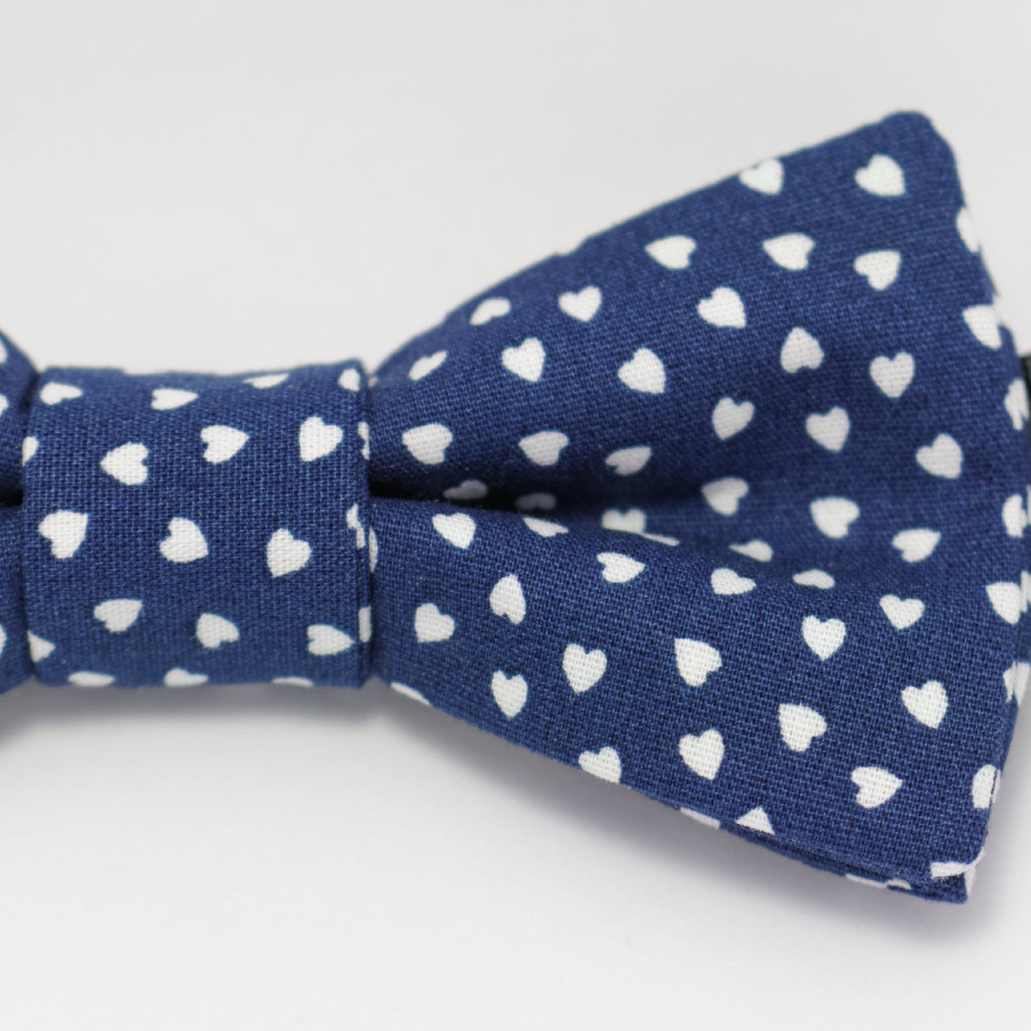 Noeud papillon bleu avec petits coeurs "Mon amoureux"