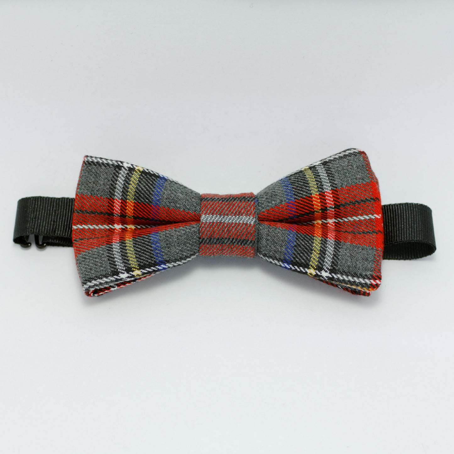 Noeud papillon motif écossais gris et rouge "Highlands"
