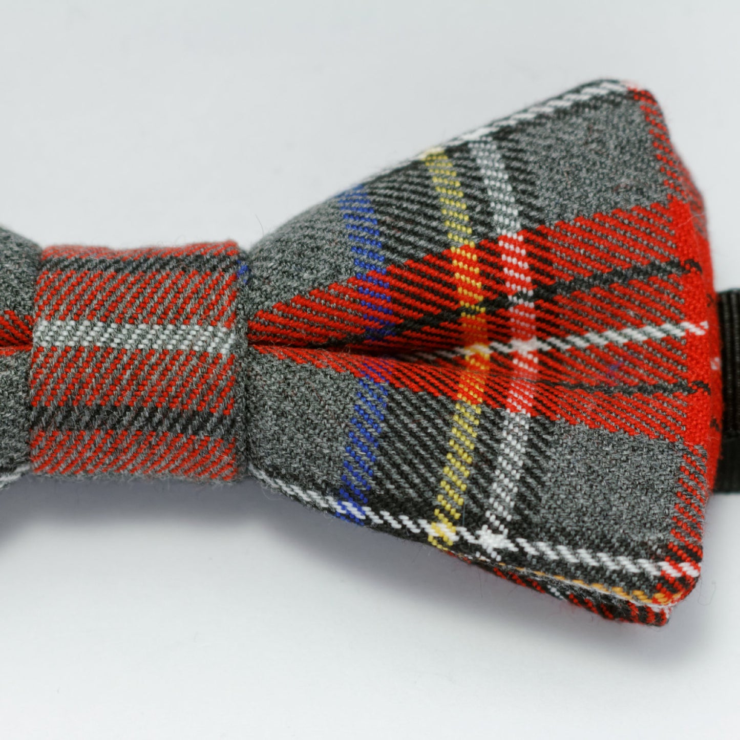 Noeud papillon motif écossais gris et rouge "Highlands"
