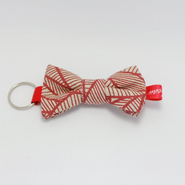 Porte-clés noeud papillon végétal