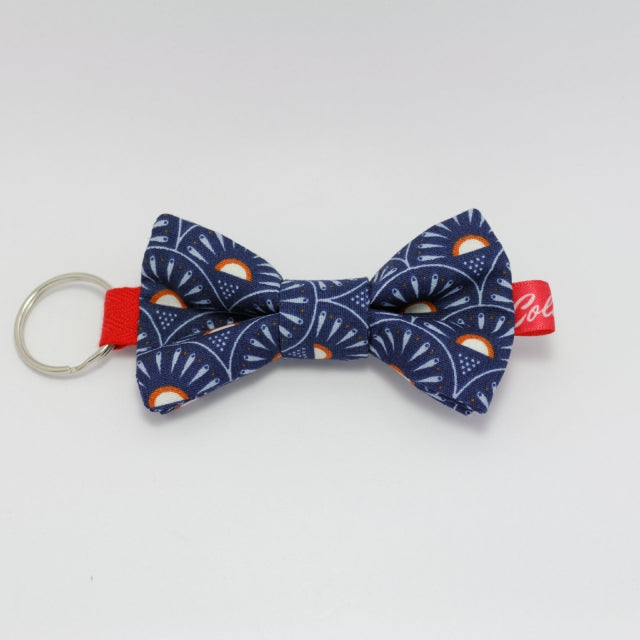 Porte-clés noeud papillon bleu