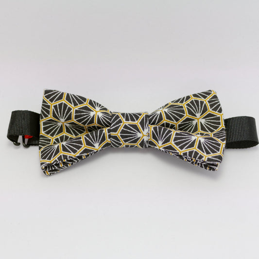 Noeud papillon noir graphique "Ananas noir"