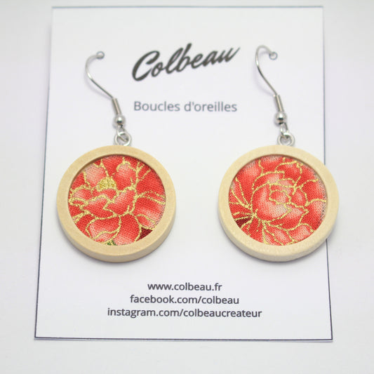 Boucles d'oreilles roses japonaises