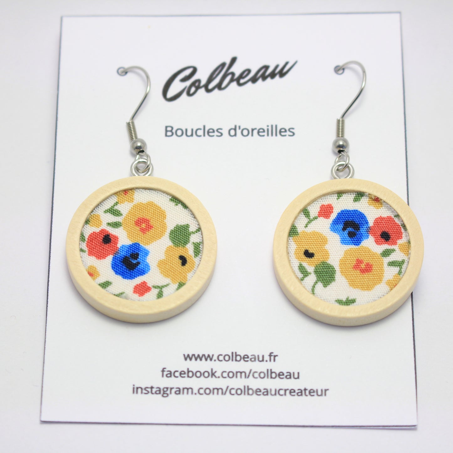 Boucles d'oreilles fleurs champêtres