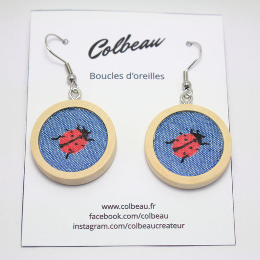 Boucles d'oreilles coccinelles