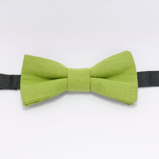 Noeud papillon chiné vert uni années 60 "Mr Sandman"